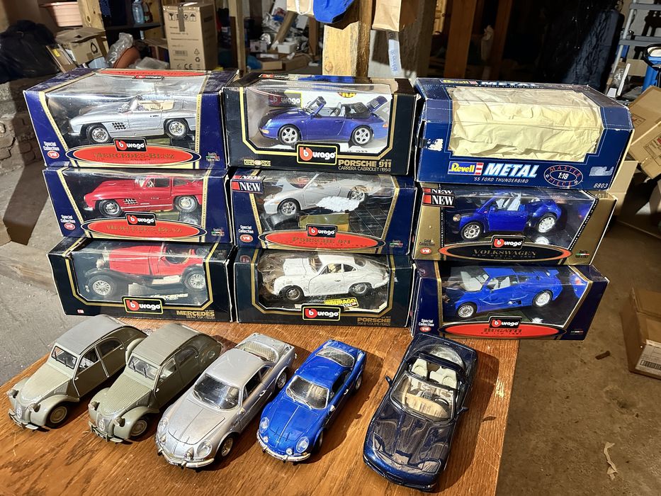 Mercedes, ferrari, bmw, porsche, 1/18 masinuta