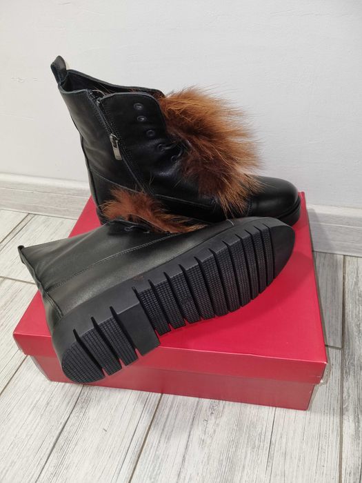 Нови боти от естествена кожа с  ест. пух
