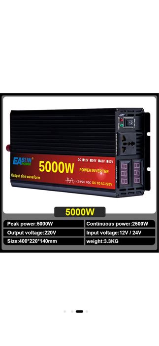 Инвертори пълна синусоида Easun 12V от 3000до 9000W