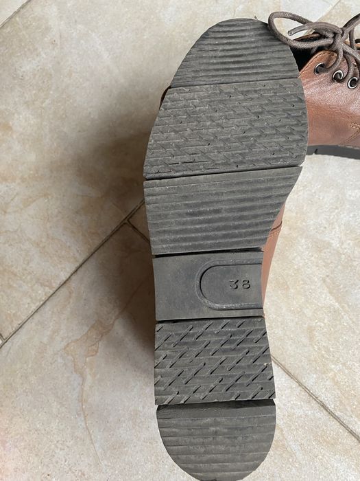 Кафяви обувки естествена кожа 38