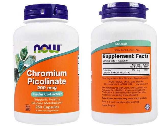 Пиколинат Хрома, Now Foods