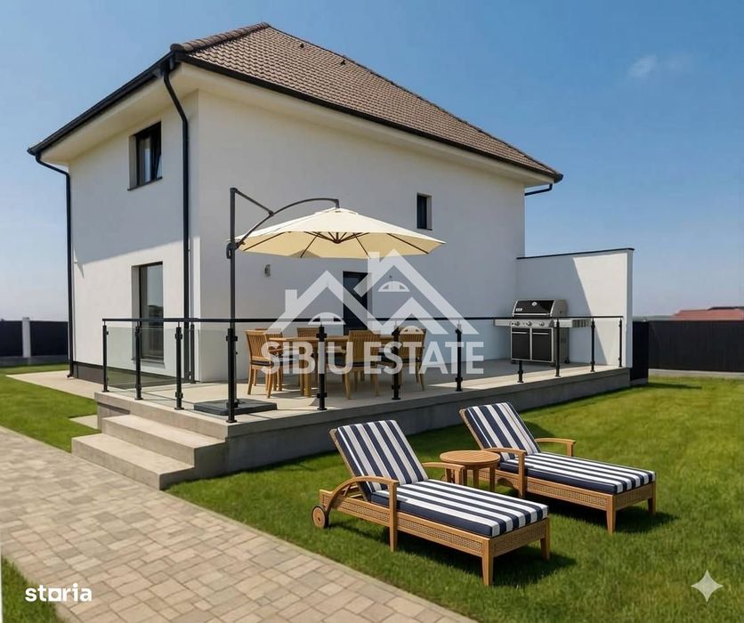 Casa noua 5 camere, curte mare