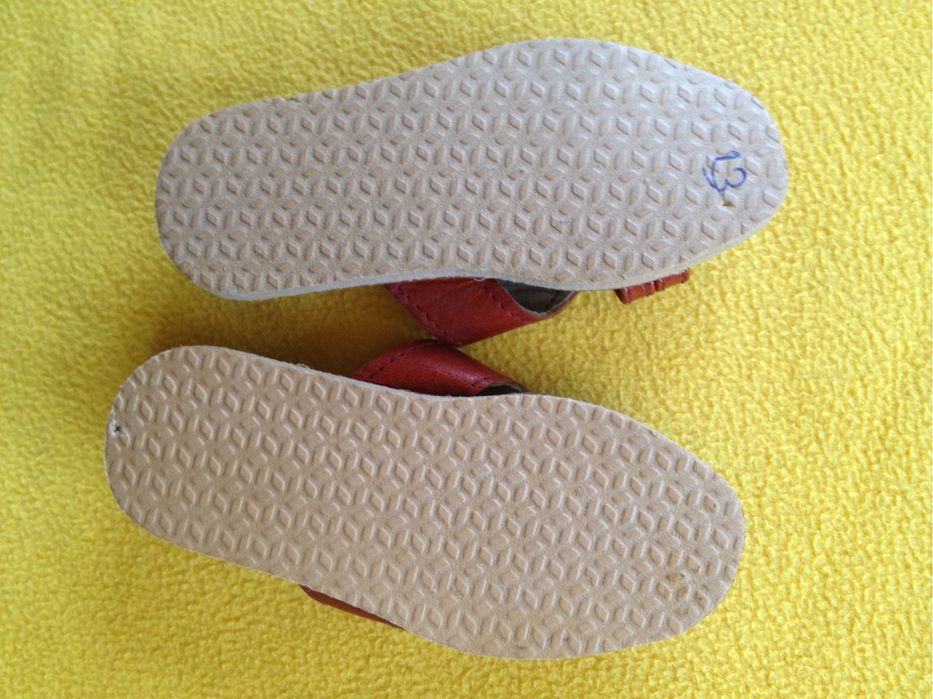 Нови летни сандали чехли 23 номер естествена кожа ръчна изработка