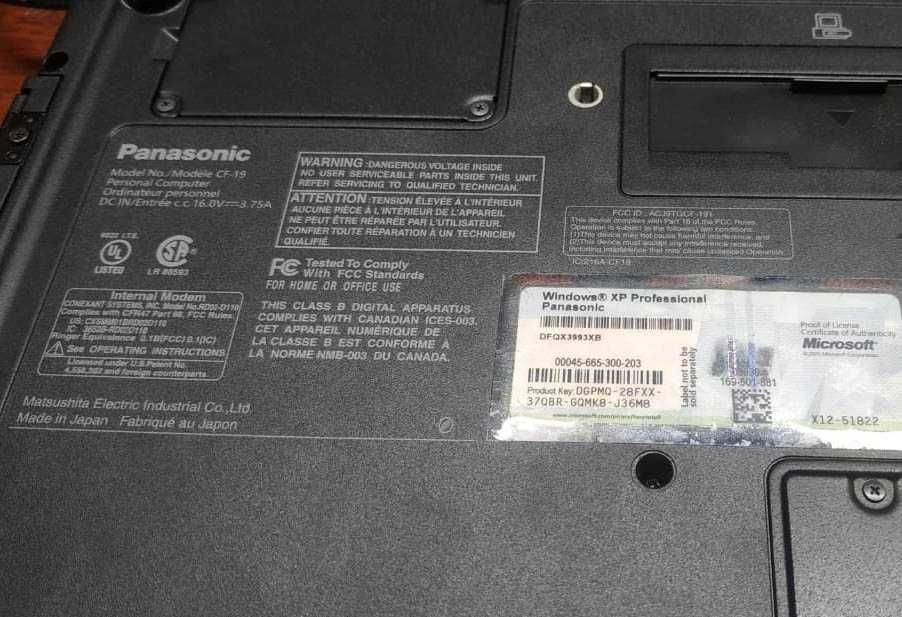 Ноутбук Panasonic CF-19