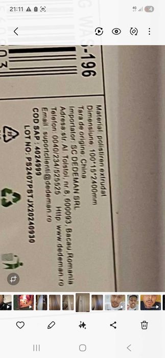 Plintă parchet albă