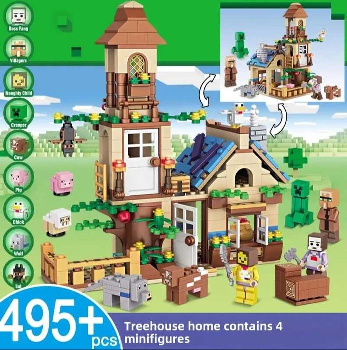 Конструктор Minecraft в ассортименте от 250 до 1260 деталей, доставка