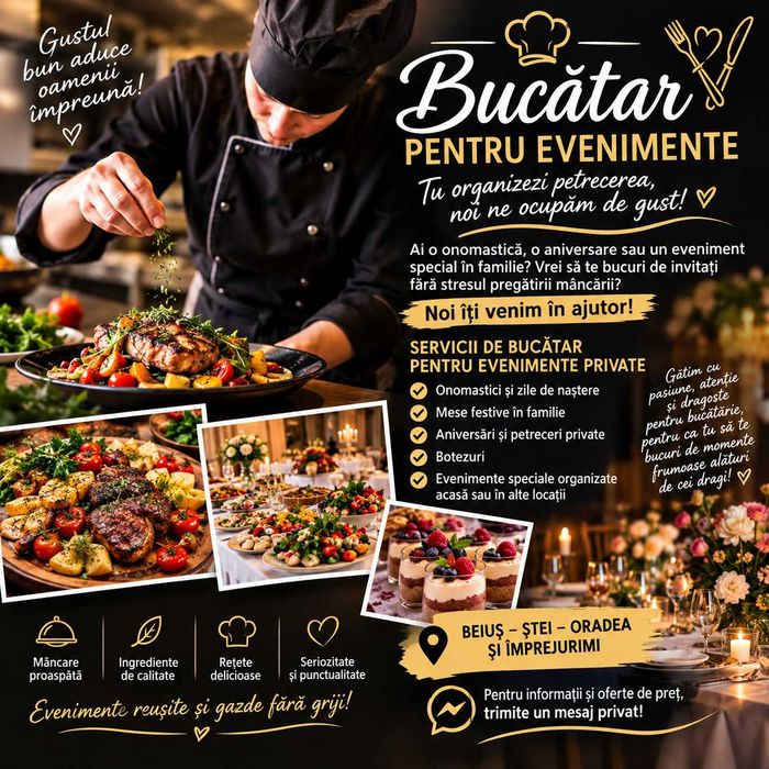 Bucatari personali evenimente