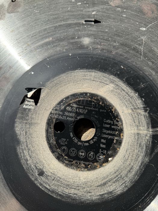 Panza Hilti 450 pt masina de taiat asfalt