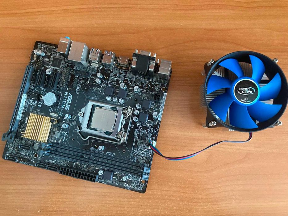 процессор i5-7400 + материнская плата ASUS H110M-R + кулер DeepCool