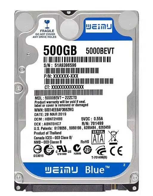 Notebook Компютърен ТВЪРД ДИСК за Лаптоп 2.5" SATA2 750GB 500GB