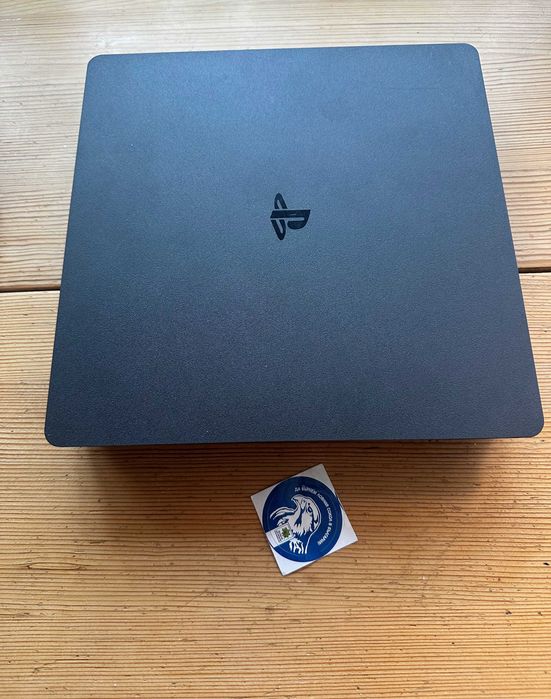 ТОП Състояние Sony PlayStation 4 Slim PS4 профилактиран + Оригинален червен DualShock 4 V2 + 5 Игри