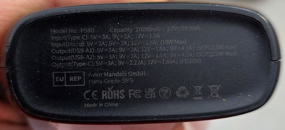 Baterie externa 27000mAh