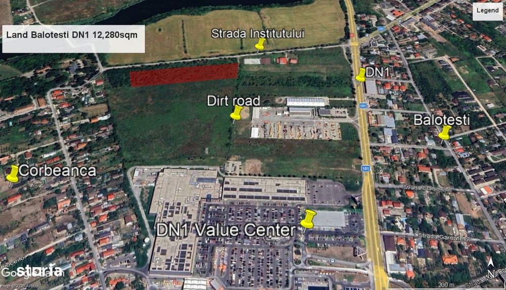 Teren intravilan | rezidential-industrial 12.280mp Balotesti – DN1 V