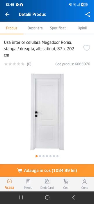 Ușă interioară nouă