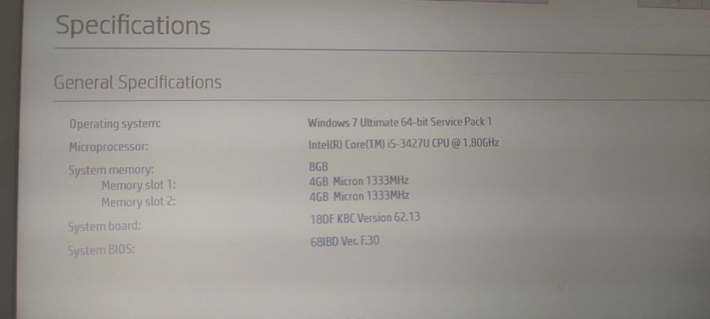Hp folio 9470m laptop