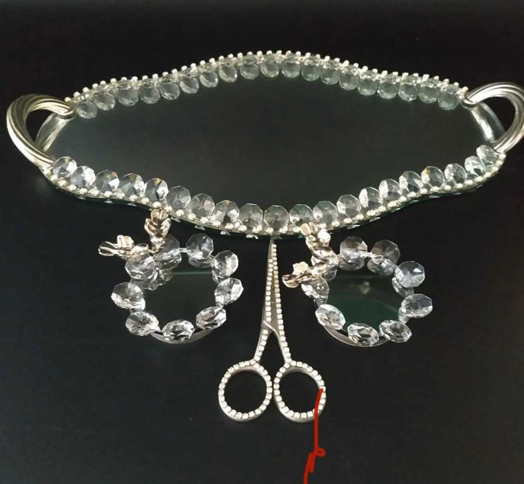 Кристален комплект за обещание и годеж