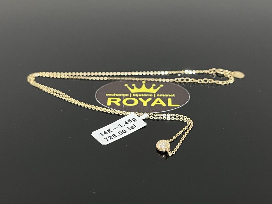 Bijuteria Royal CB : Lănțișor damă aur 14k   1,46 grame