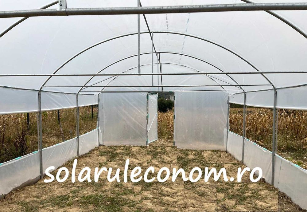 Solarii (sere) cu aerisiri laterale, pe toată lungimea pereților