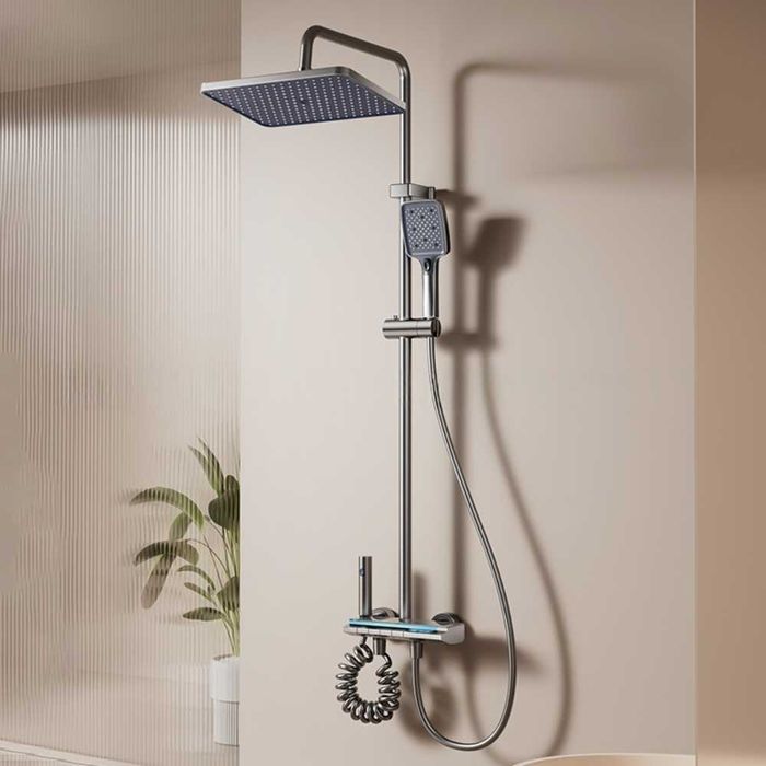 Set baterie baie, coloana de dus premium, 4 functii, ploaie relaxanta