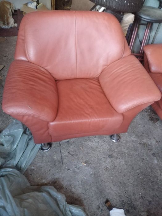 Естествено кожа диван