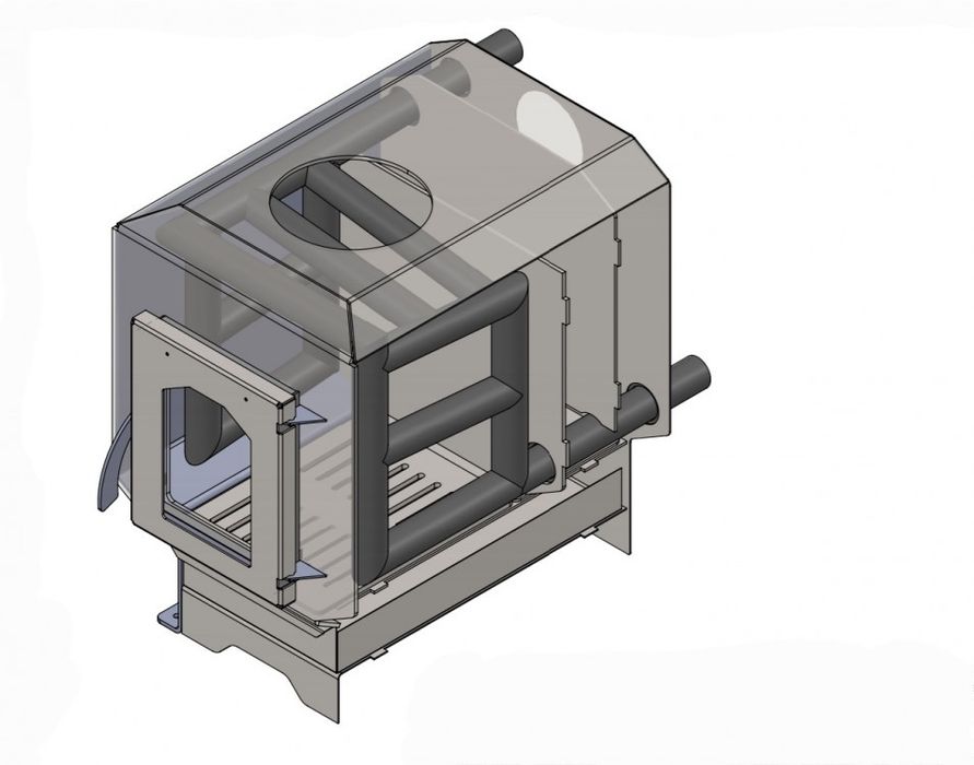 печка тип “буржуйка” с водна риза