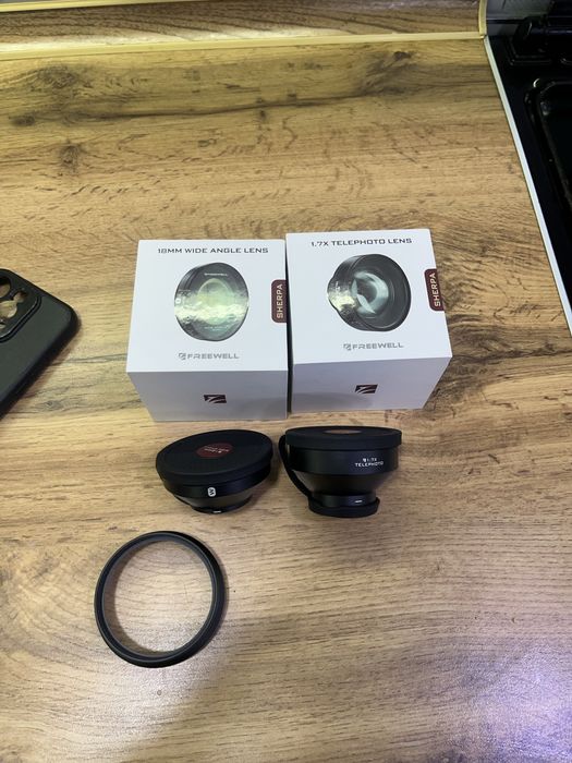 Линзы/обьектив и чехол freewell на iphone 15pro