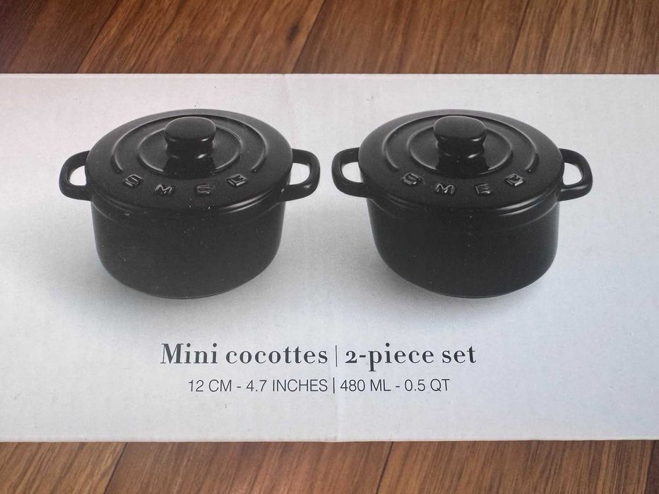 Комплект мини гювечета (кокот/cocotte) SMEG - две части.