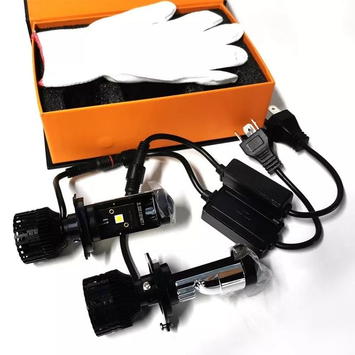 Set Becuri Led H4 H7 cu LUPA 1" Canbus 120w 24.000 Lumeni 6000k