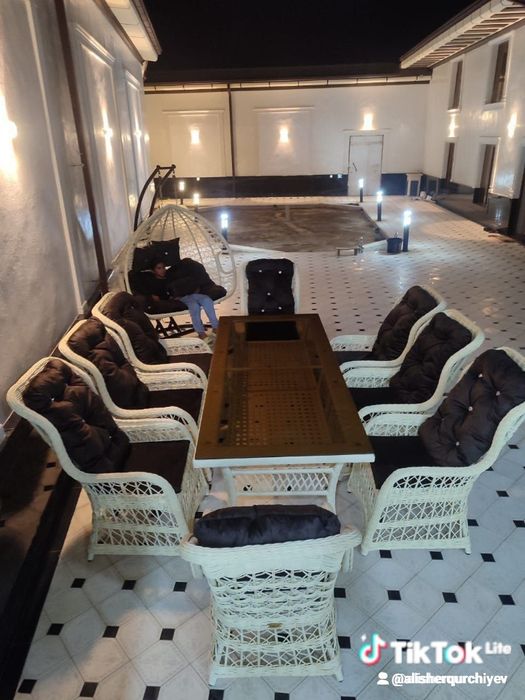 Osma kachela va ratan stol-stullar | Istanbul Mebel | Sirdaryo