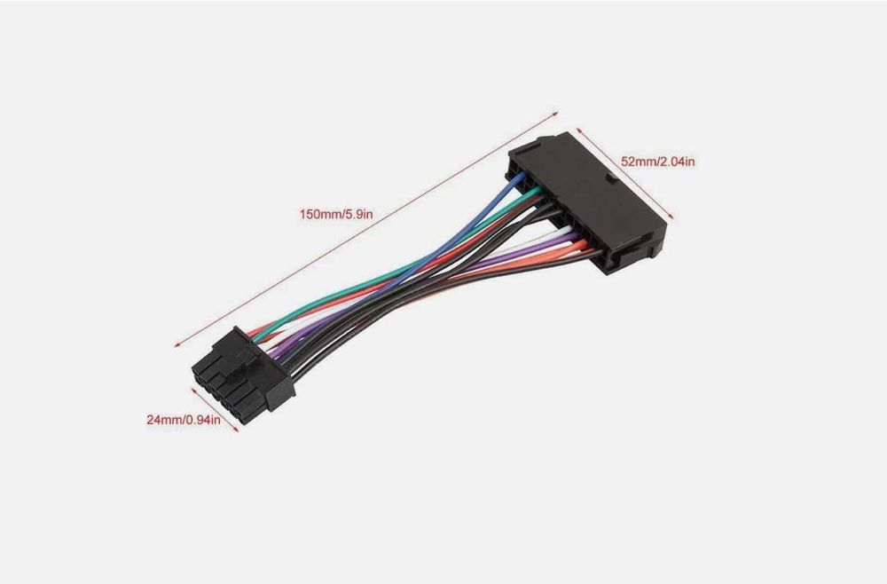 Adaptor Lenovo sursa ATX de la 24pini la 12 pini