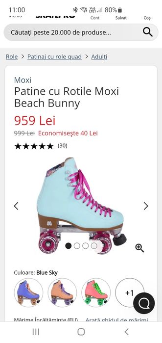 Role Moxi Beach Bunny ,marimea 7( 39)