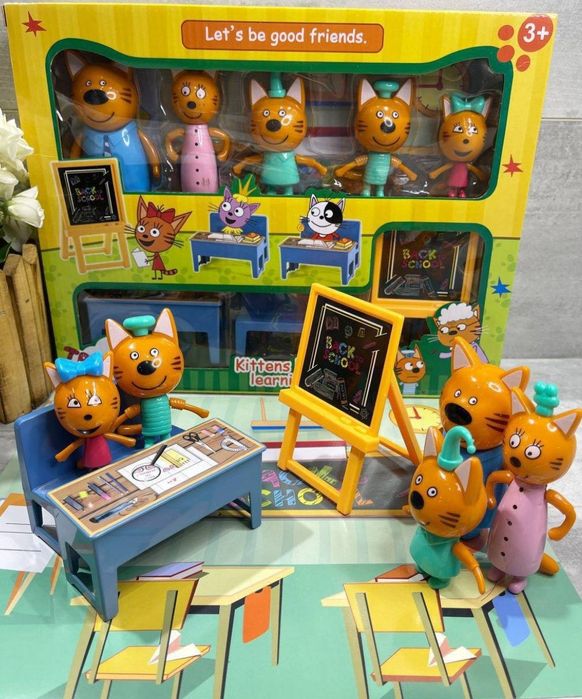 Игровой набор "Три кота идут в школу"