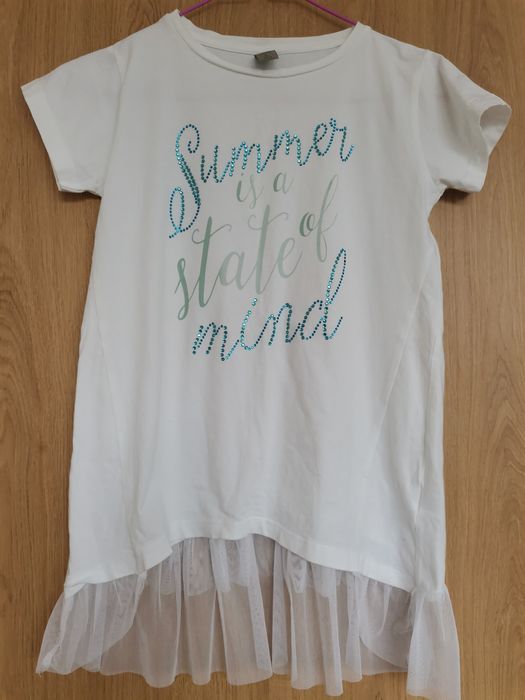 Tricou fete 152 cm Nucleo Campagnolo, alb