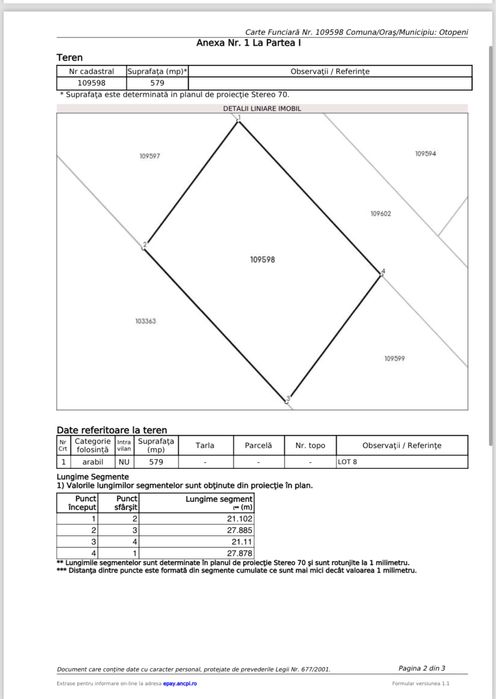 Teren extravilan posibilitatea de a intra in intravilan cu PUZ