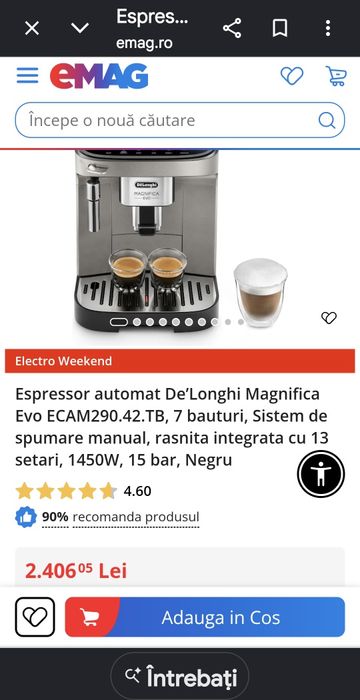 Espressor Delonghi Magnifica Evo
