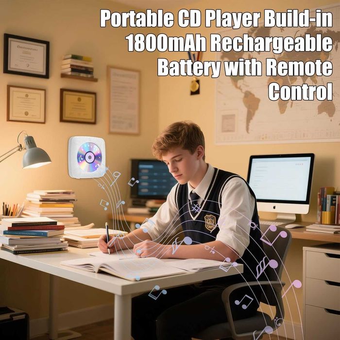 Преносим CD плейър Gueray с Bluetooth