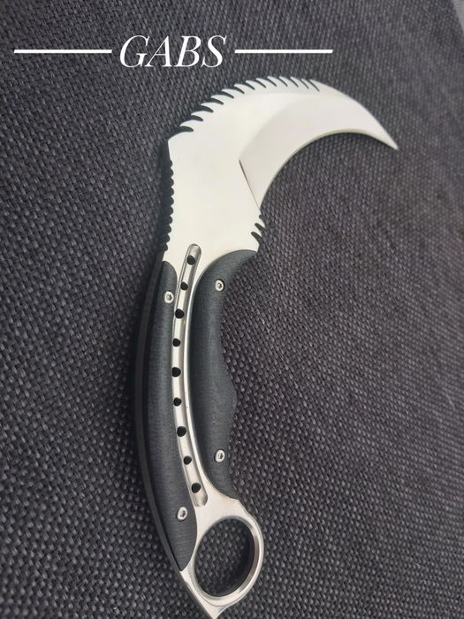 Дизайнерски карамбит Todd Begg с кания от телешки бланк