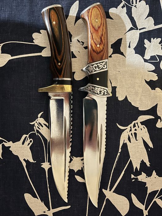 Ръчно изработен ловен нож с фултанг конструкция