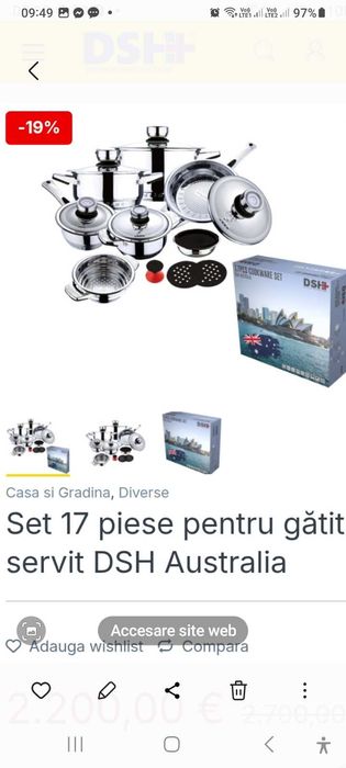 17pcs cookware set sey de oale de calitate