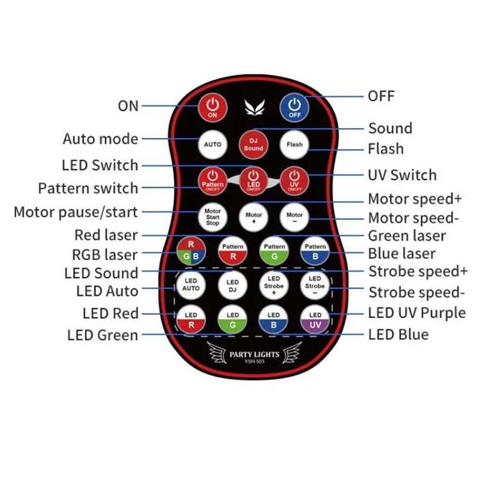 Vand laser disco Rosu albastru si verde