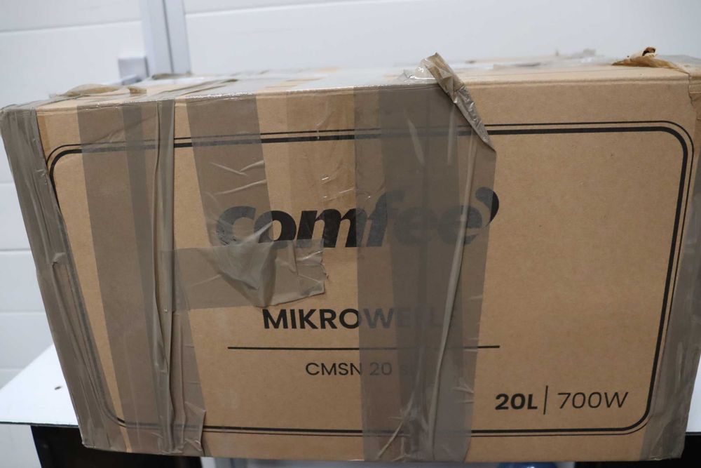 Микровълнова фурна Comfee CMSN 20si, 5 нива на мощност, вътрешно осветление, размразяване, въртяща 360° чиния, два контролера, 20л, 700W, сребриста.