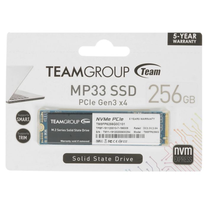 Team Group MP33 M.2 PCIe SSD 256 Gb