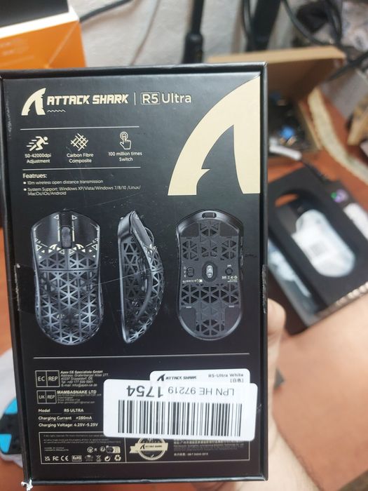 Mouse gaming csgo,PGL,ultralight Atack Shark X8 Ultra black,nou,tri mo