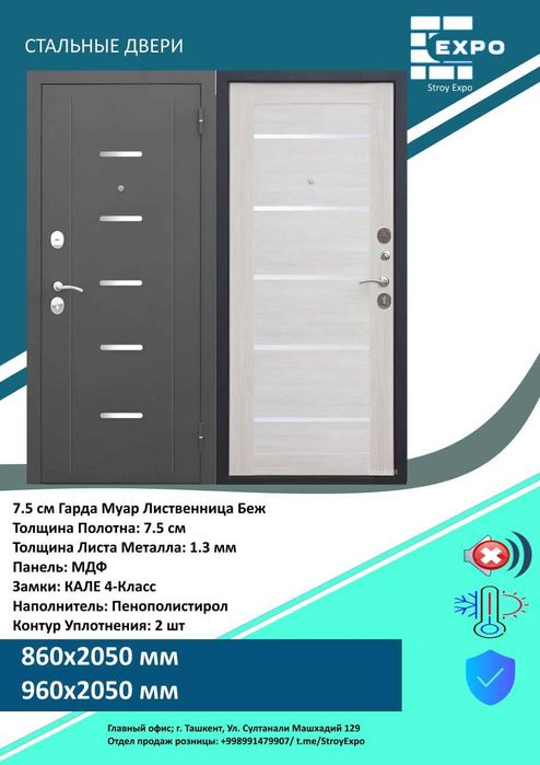 Межкомнатные мдф двери Temir eshik Mdf eshiklar Металлические входные