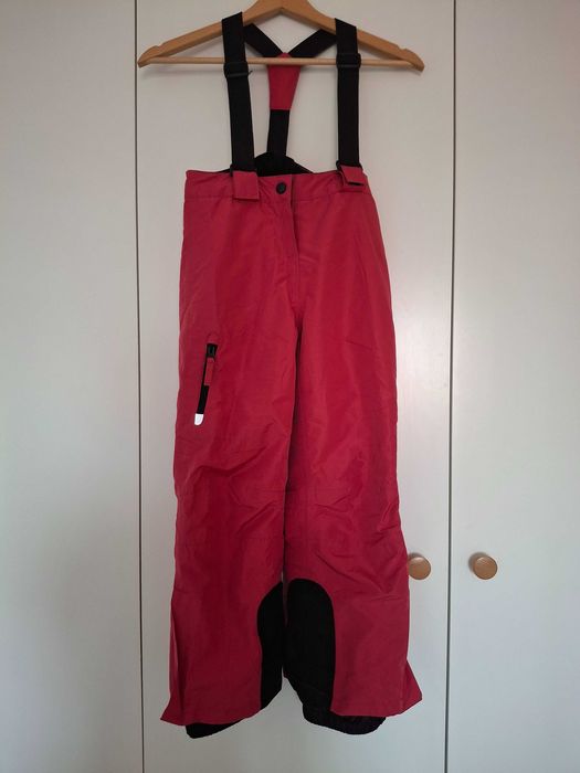 Детски ски/сноуборд панталон/гащеризон, размер 122/128 в малинов цвят