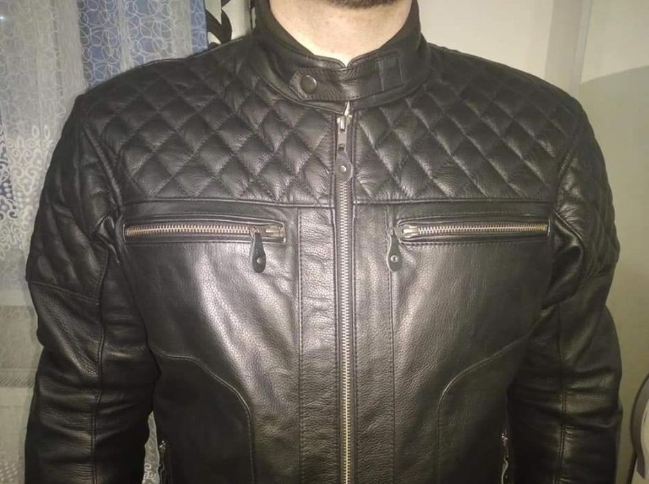 Geaca moto motocicleta piele naturala SM marimea S, M, L, XL, 2XL, 3XL