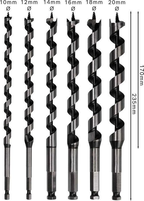 Set 6 burghie elicoidale Bosch Professional Pro Wood ,sigilat
