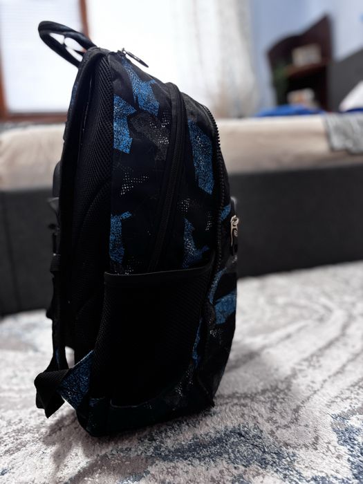 Ученическа раница 2в1 Pulse Teens Blue Arrow, черно-синя