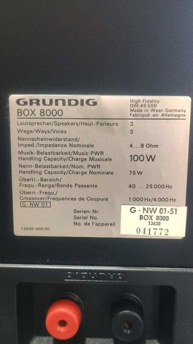 Boxe Grundig Box 8000