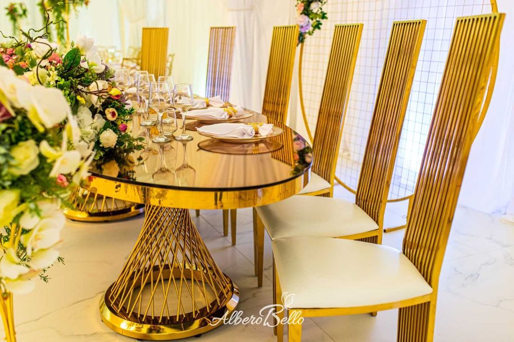 Mese ovale, Prezidiu, evenimente, Candy masă blat oglindă EXQUISITE